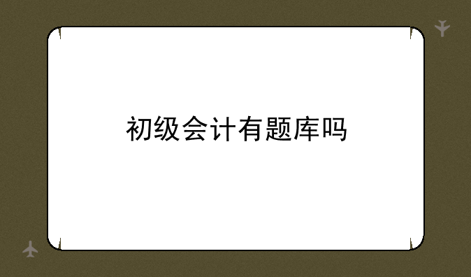 初级会计有题库吗