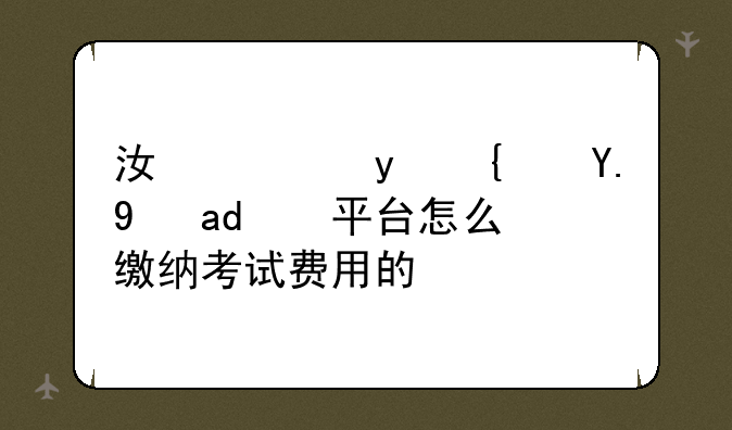 江西省统一支付平台怎么缴纳考试费用的啊